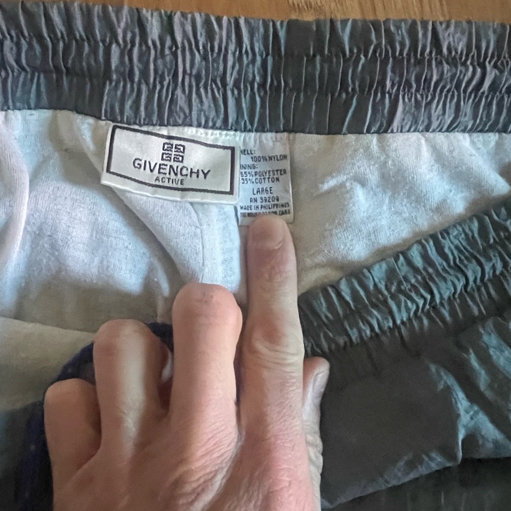 Vintage Givenchy Active Gray Windbreaker pants - Large